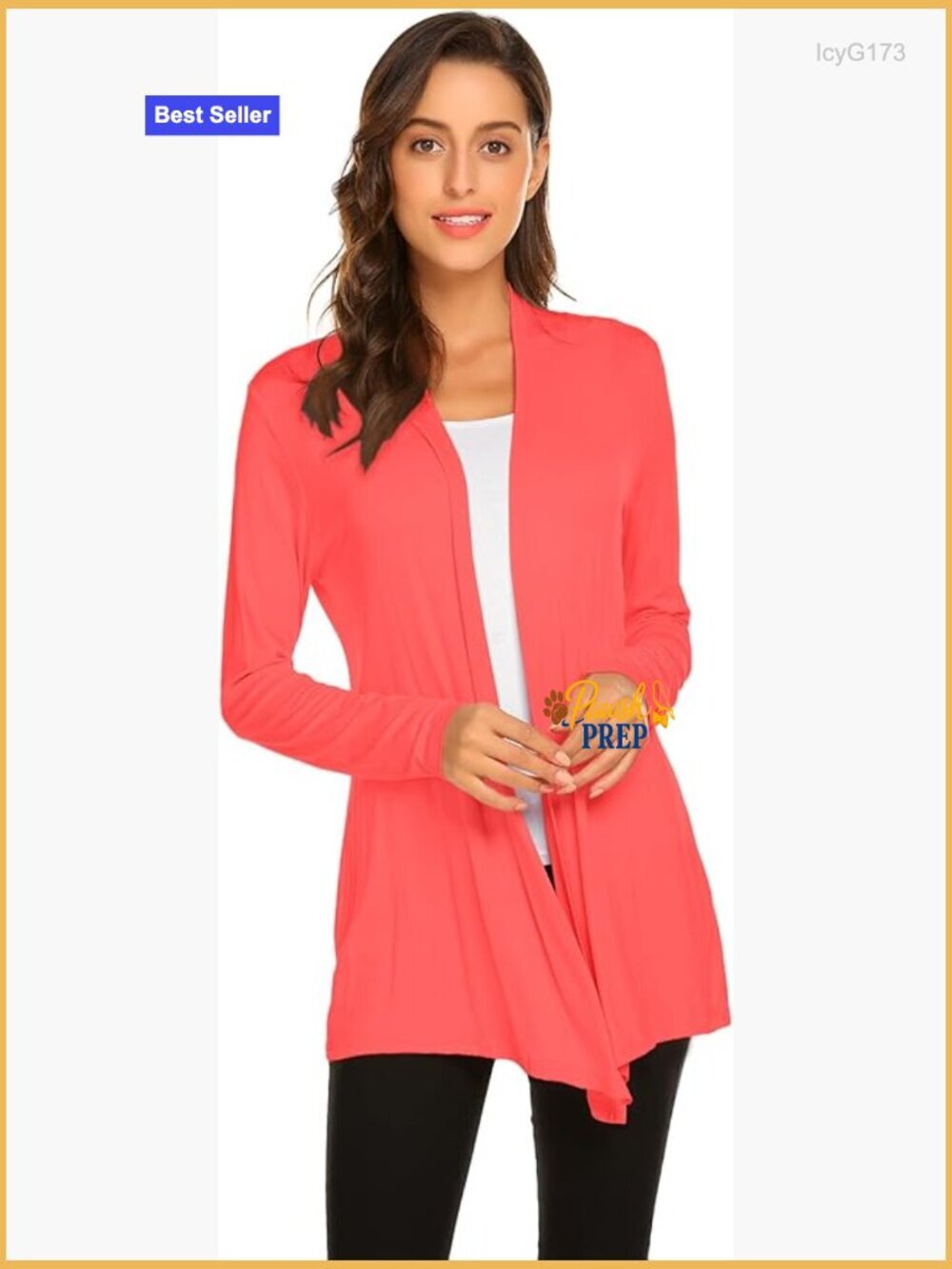 Lightweight Long Sleeve Open Front Cardigan Drape Soft Casual Duster
